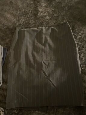 The Limited Black Pinstripe Pencil Skirt